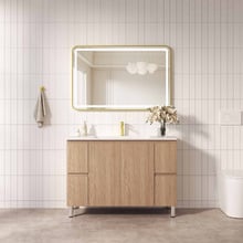 Byron 1200mm Light Oak Freestanding Vanity with Removable Kickboard